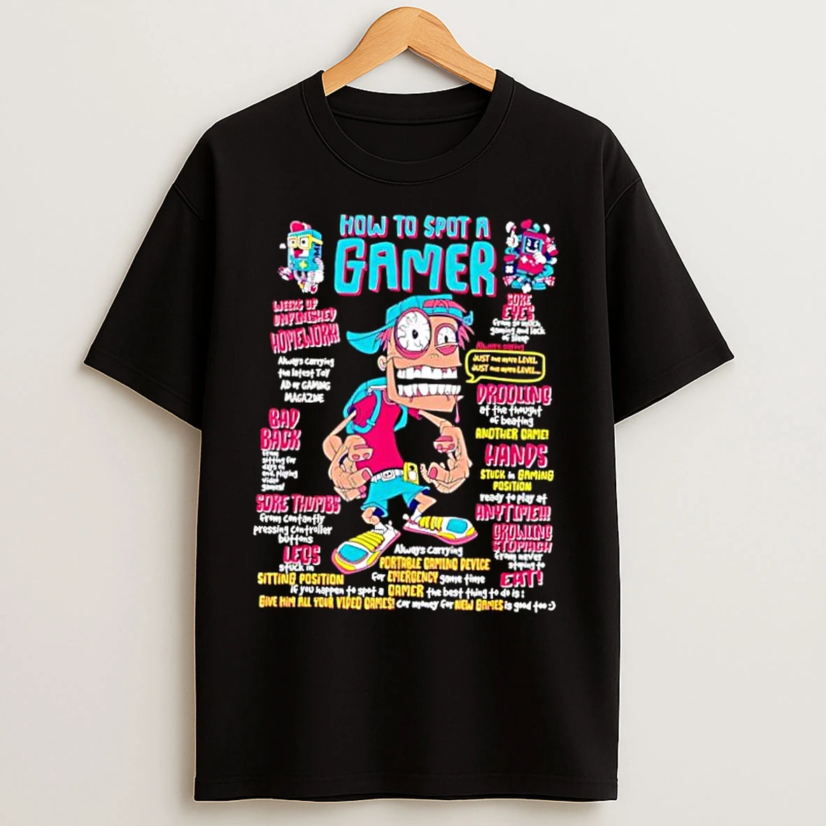 Classic How To Spot A Game Caricature Graphic T Shirts