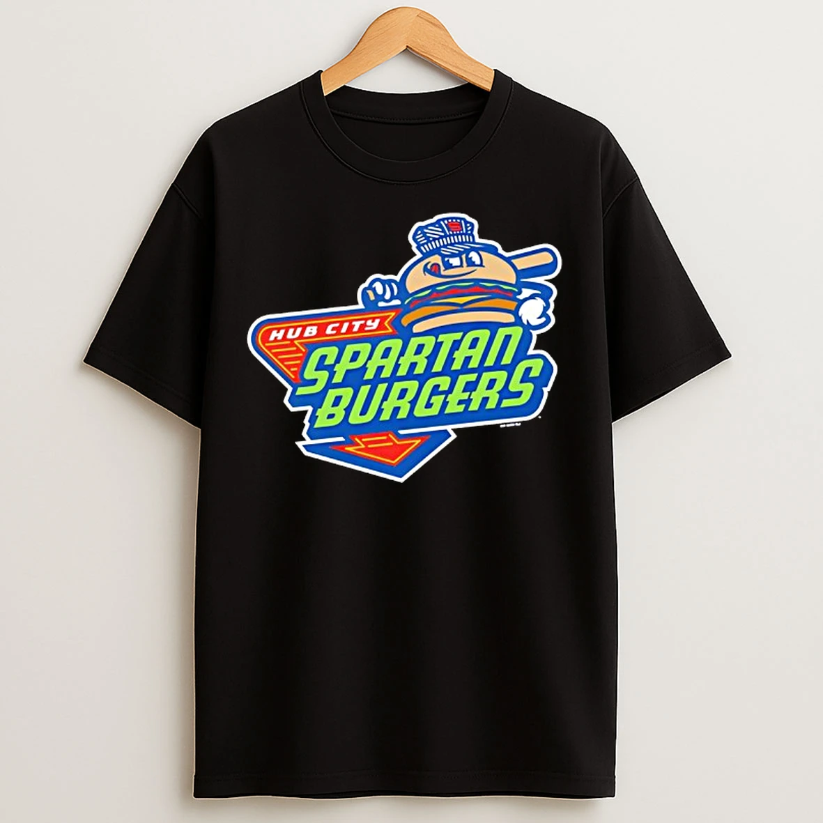 Classic Hub City Spartan Burgers Logo T Shirts