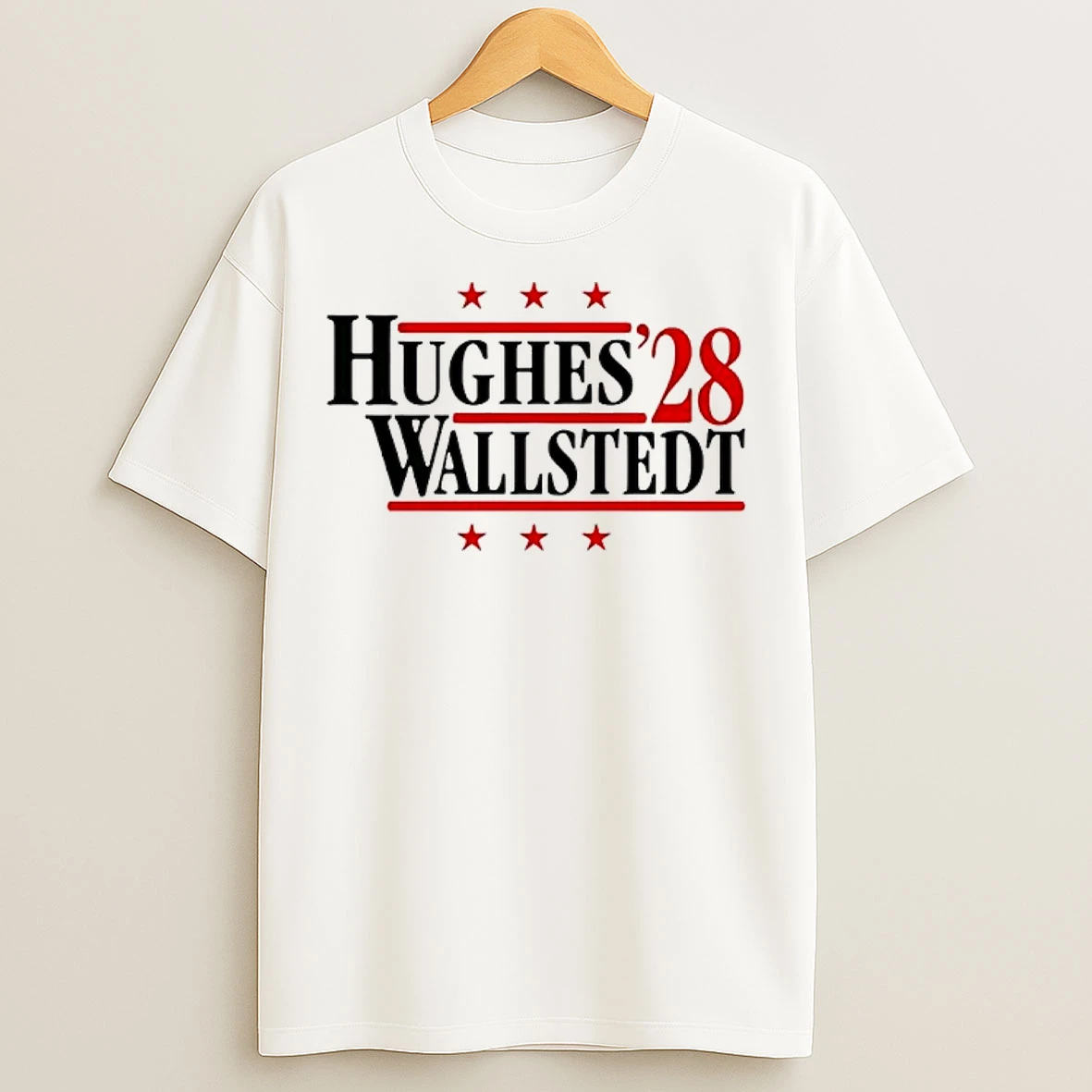 Classic Hughes And Wallstedt 28 Minnesota Hockey T Shirts