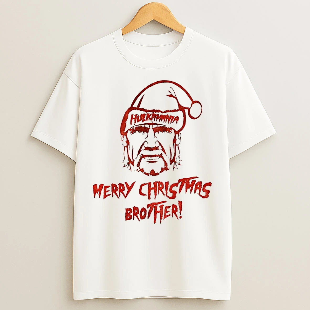 Classic Hulk Hogan Hulkamania Merry Christmas Brother T Shirts