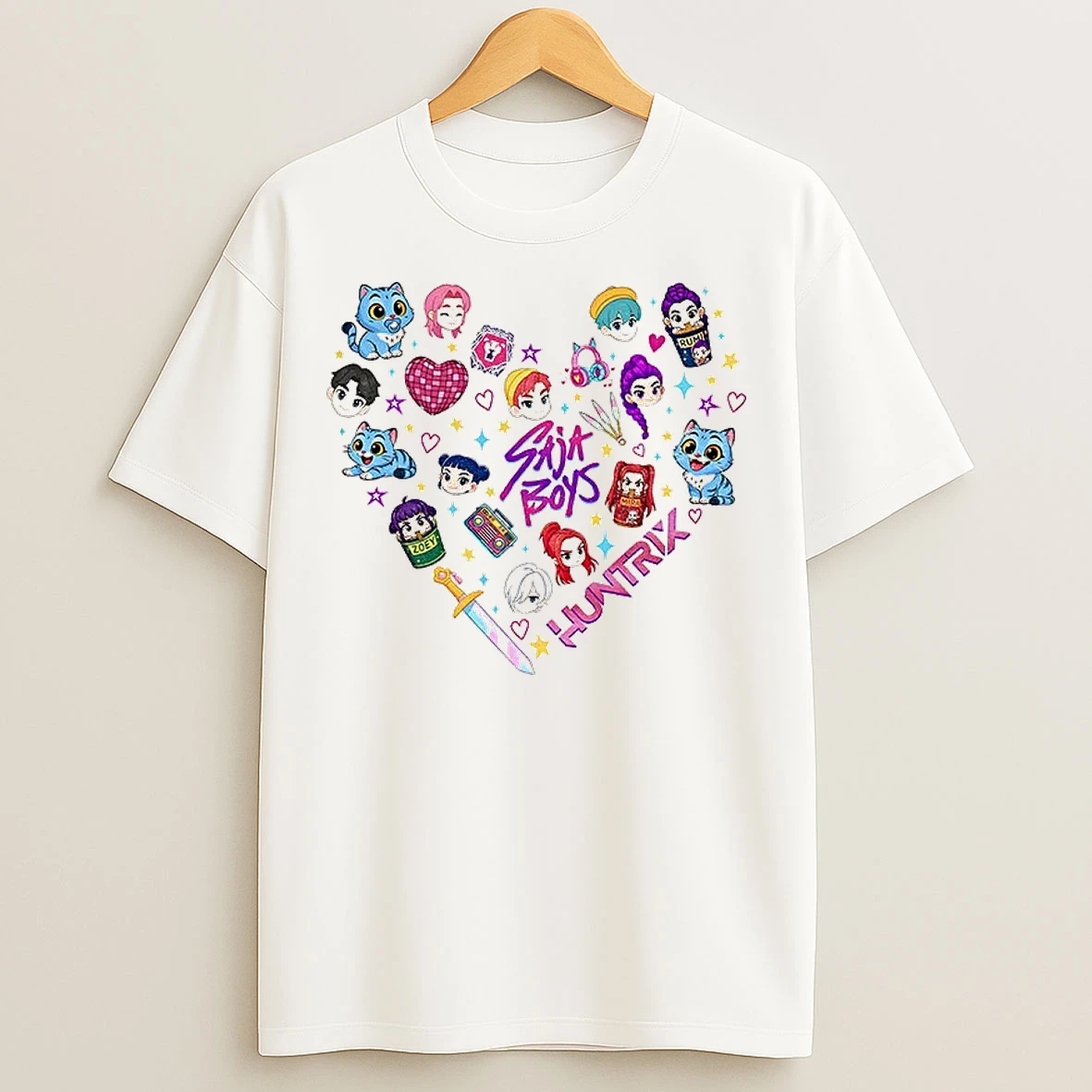 Classic Huntrix Mira Rumi Zoey Demon Kpop Hunter Saja Boys T Shirts