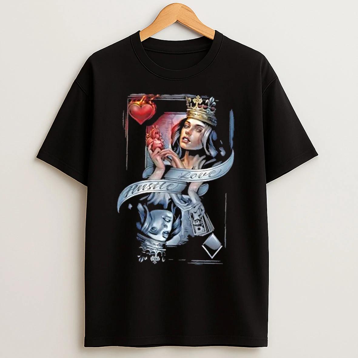 Classic Hustle Love Q Card T Shirts