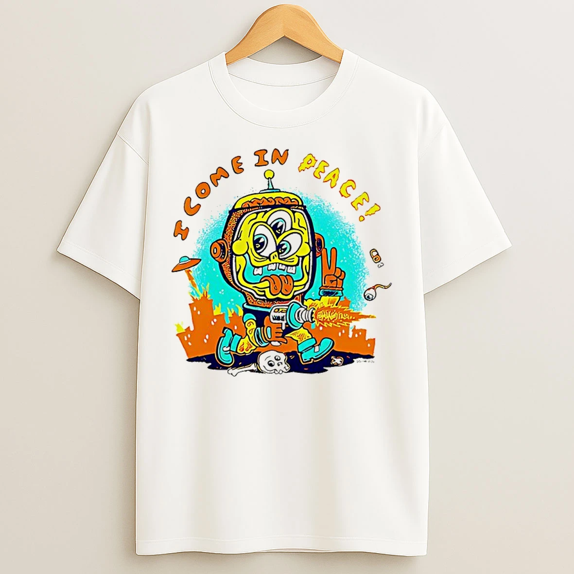 Classic I Come In Peace Zombie T Shirts
