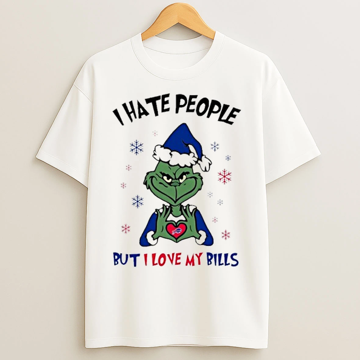 Classic I Hate People The Grinch But I Love My Bills T Shirts
