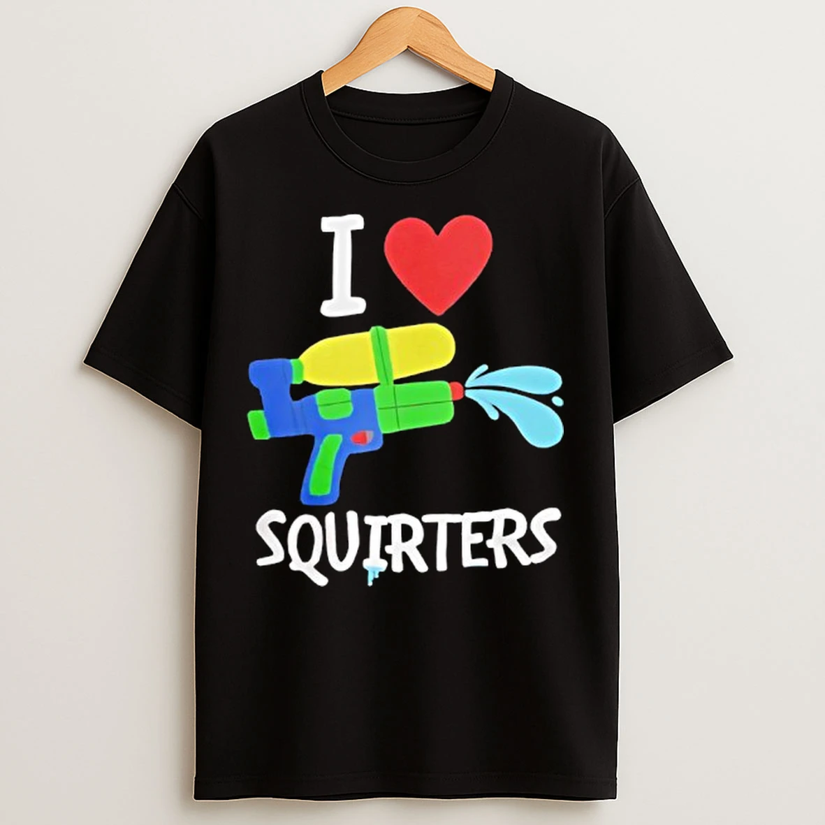 Classic I Love Squirters Water Gun Graphic T Shirts