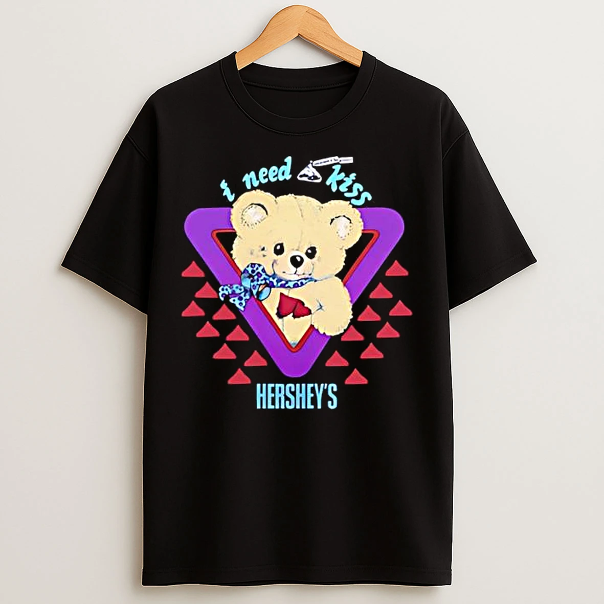 Classic I Need A Kiss Hersheys Kisses Bear T Shirts