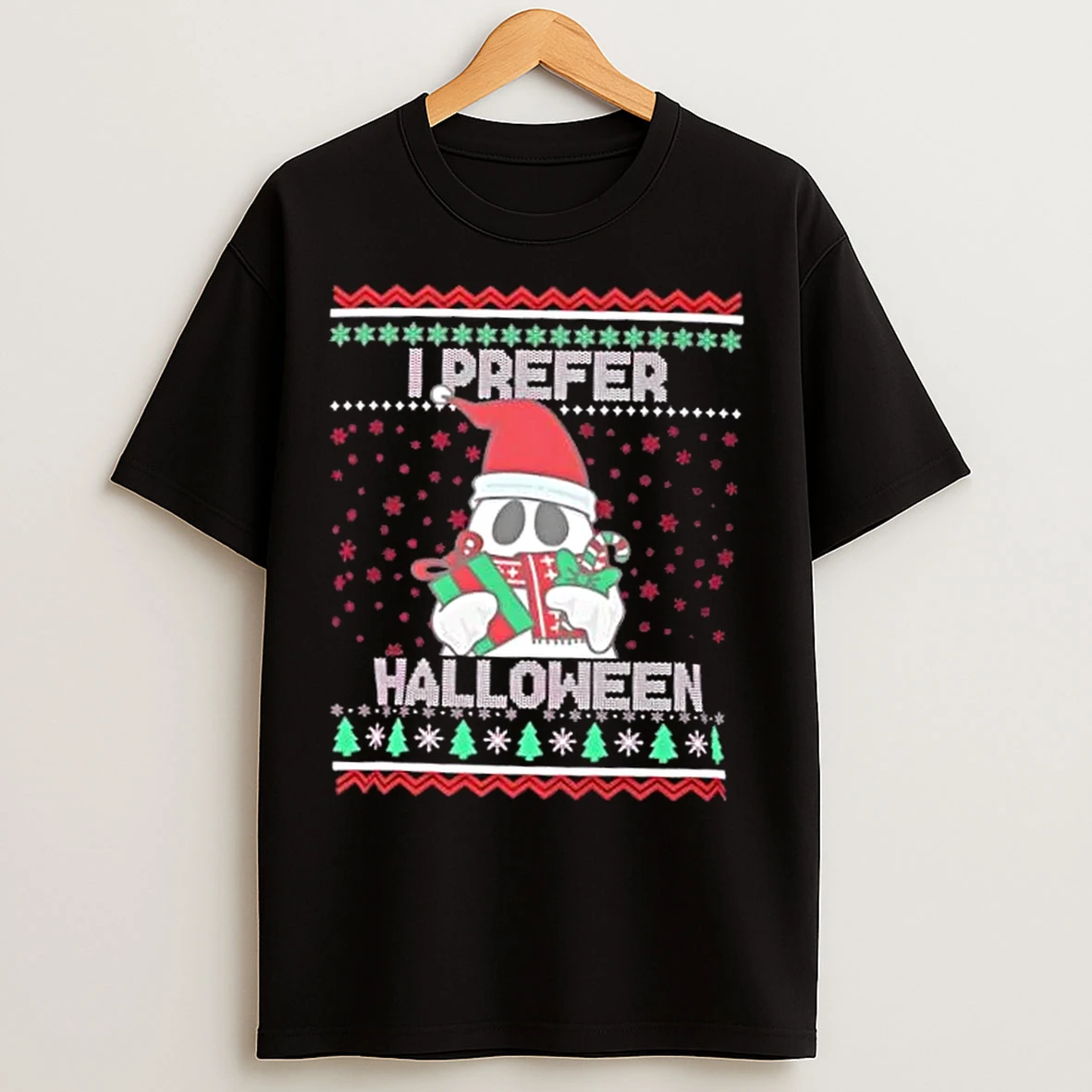 Classic I Prefer Halloween Ghost Christmas T Shirts