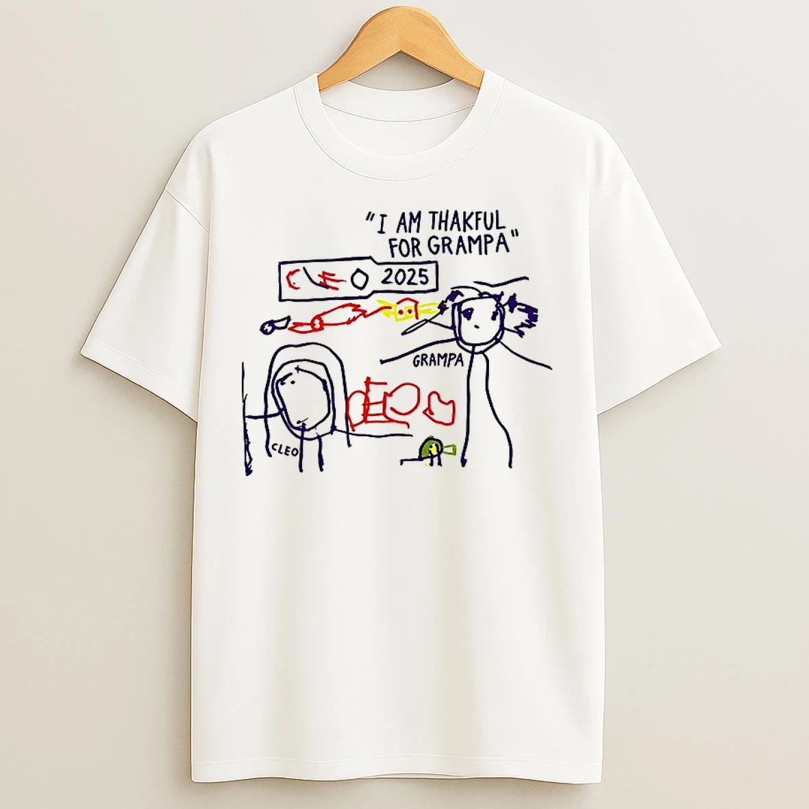 Classic I Am Thankful For Grampa Art 2025 T Shirts