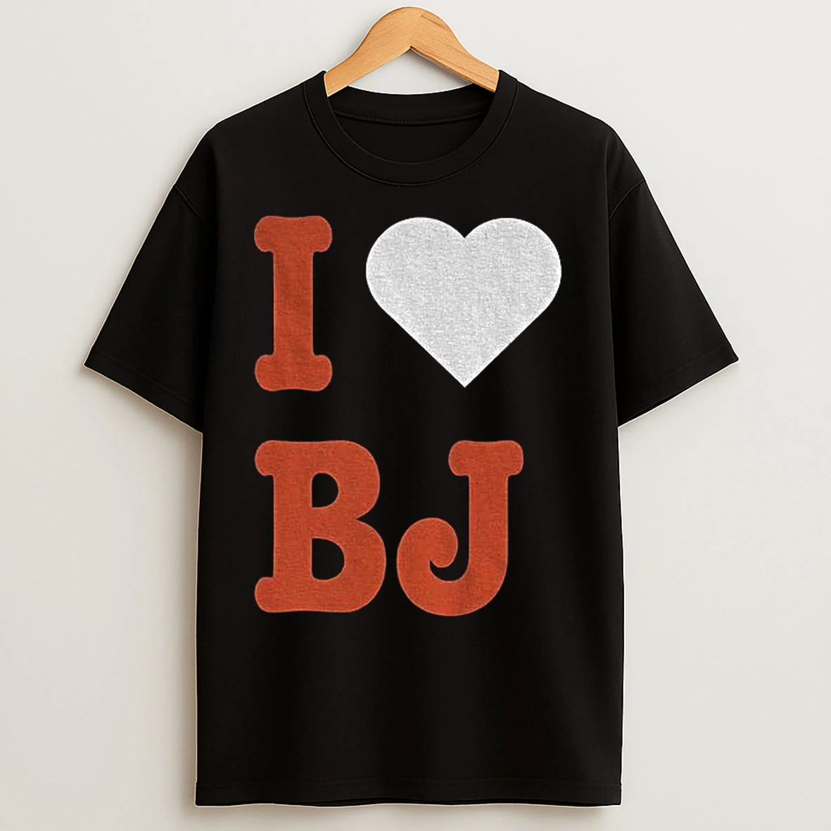 Classic I Love Bj Chicago Bears Ben Johnson Heart Coach Football T Shirts