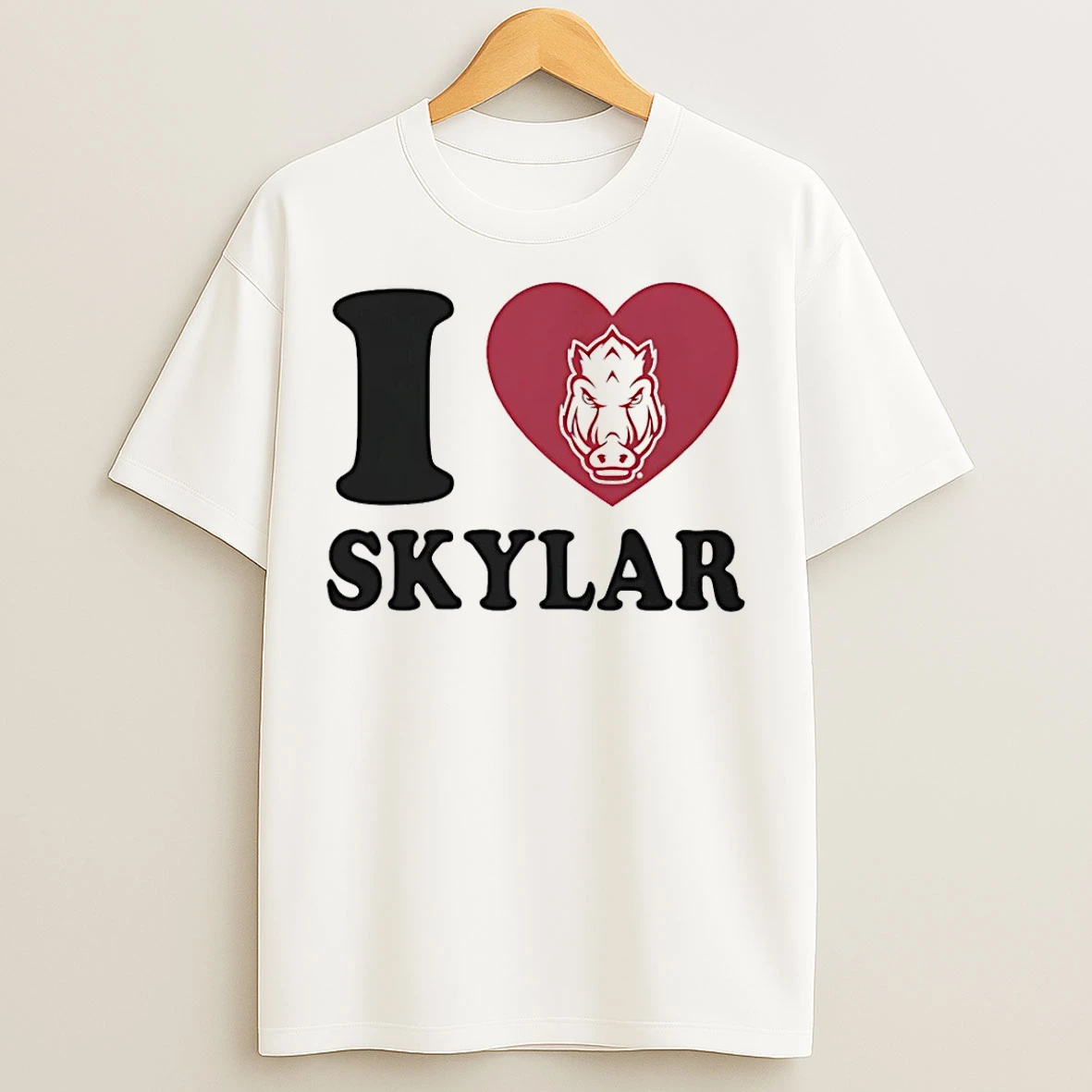 Classic I Love Skylar Ellison Arkansas Razorbacks T Shirts