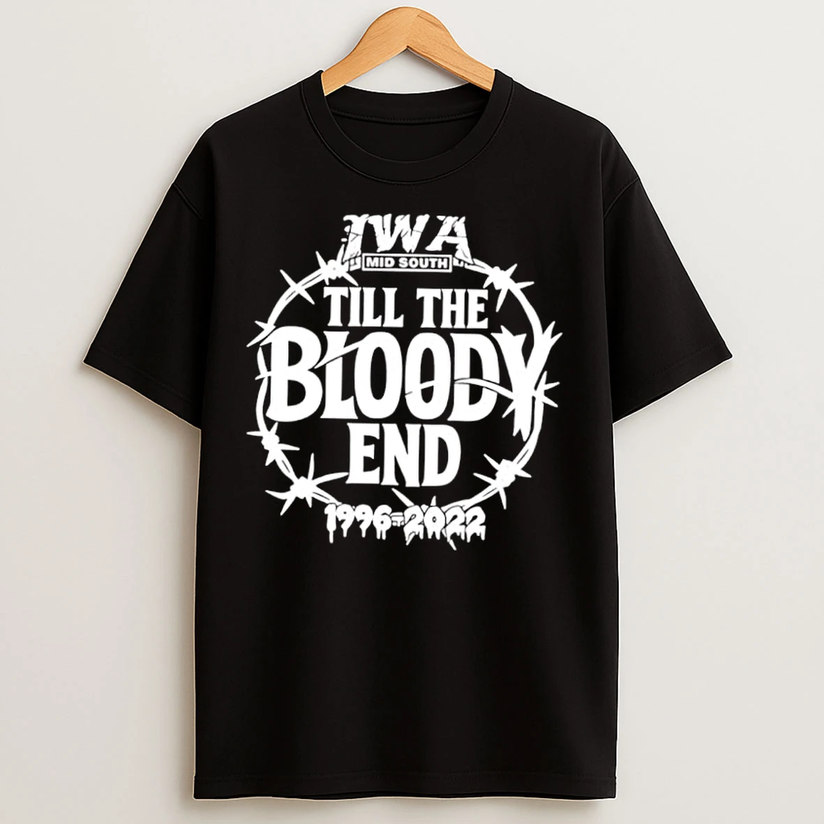 Classic Iwa Mid South Till The Bloody End Logo T Shirts