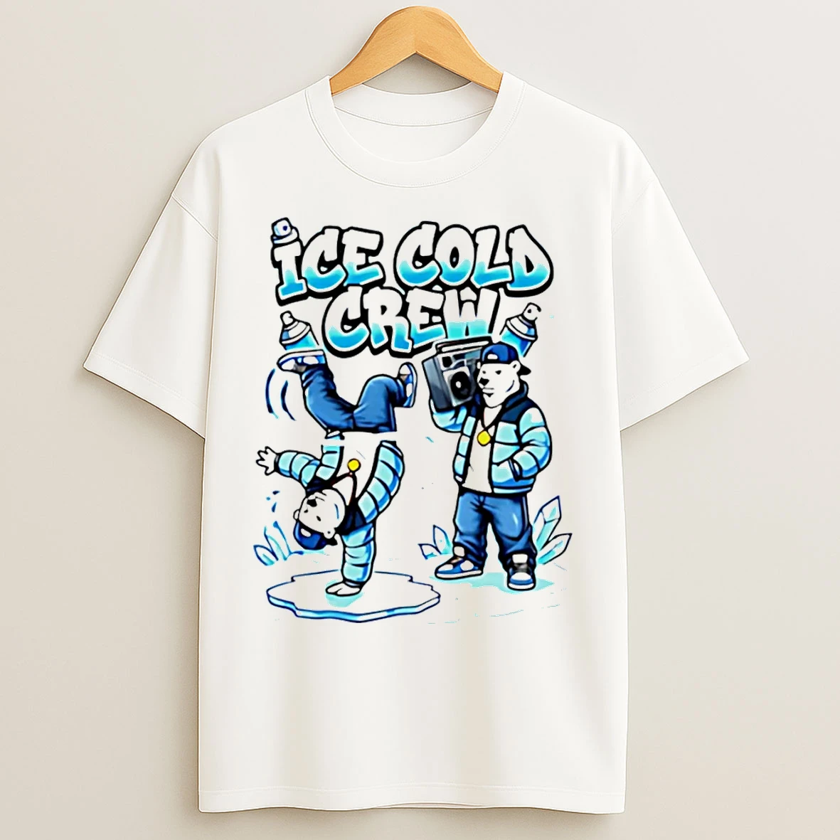 Classic Ice Cold Hip Hop Polar Bear Breakdance Christmas T Shirts