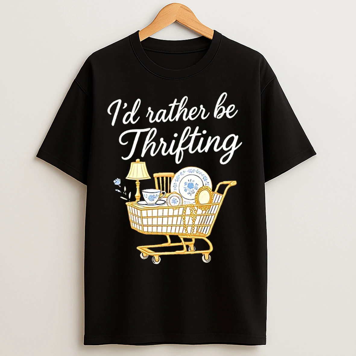 Classic Id Rather Be Thrifting Vintage T Shirts