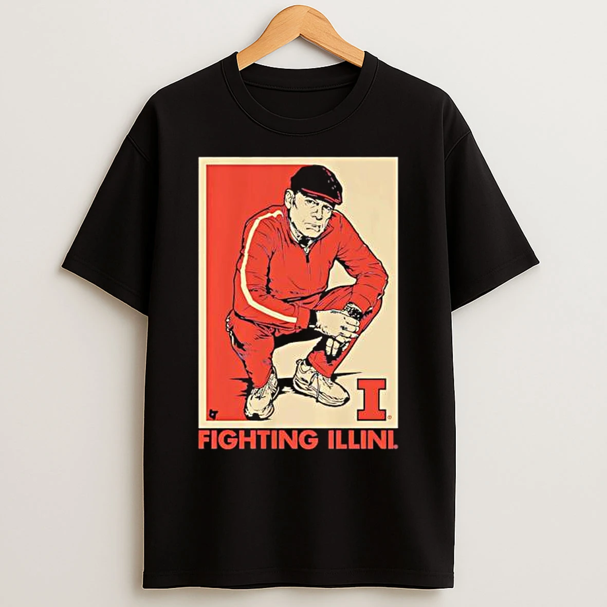 Classic Illinois Basketball Track Suit Coach Underwood T Shirts