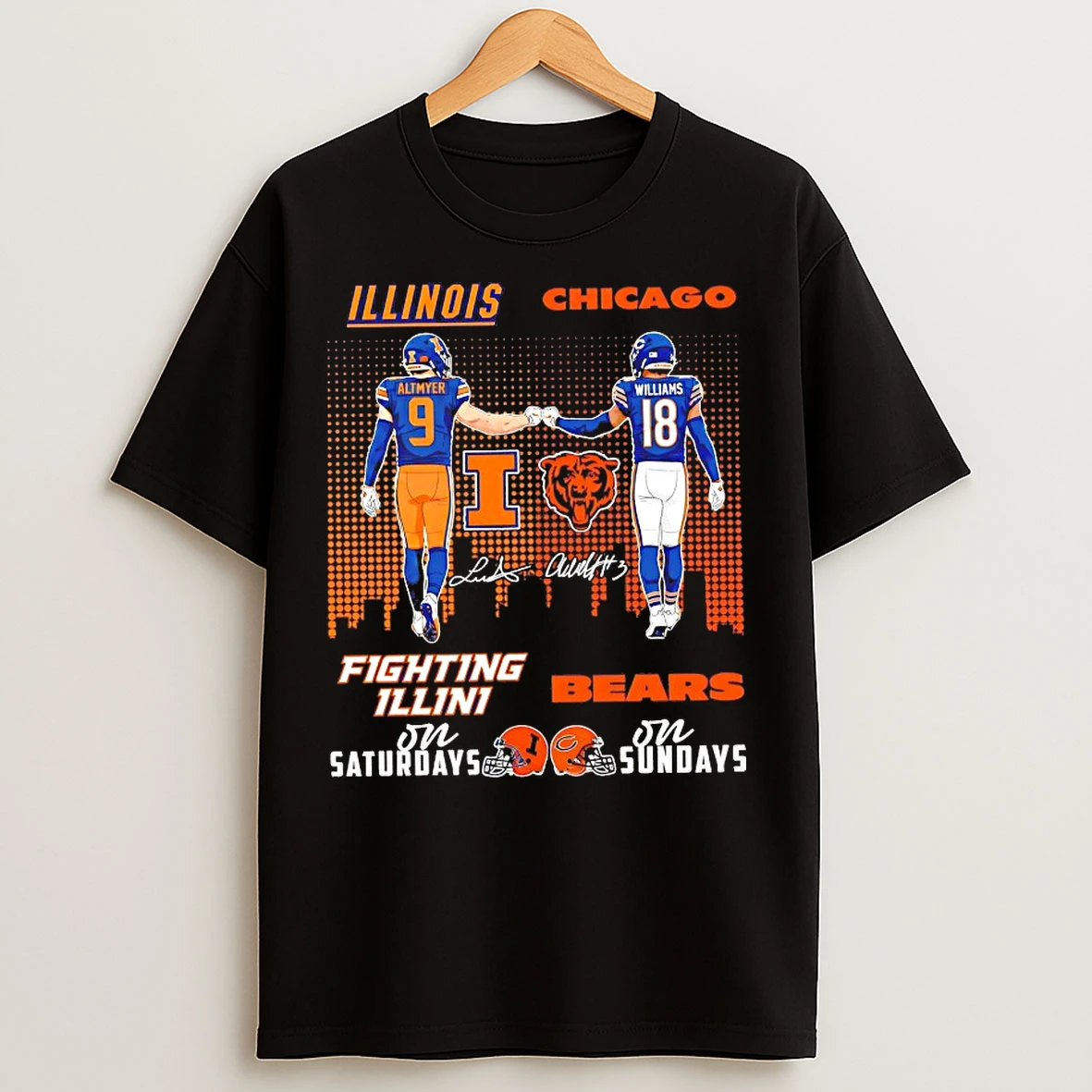 Classic Illinois Chicago Fighting Illini Bears Football Saturday Sunday T Shirts