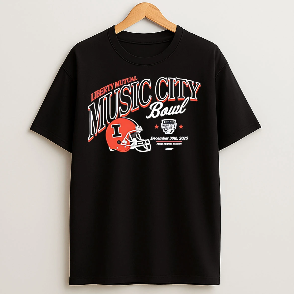 Classic Illinois Fighting Illini 2025 Liberty Mutual Music City Bowl T Shirts