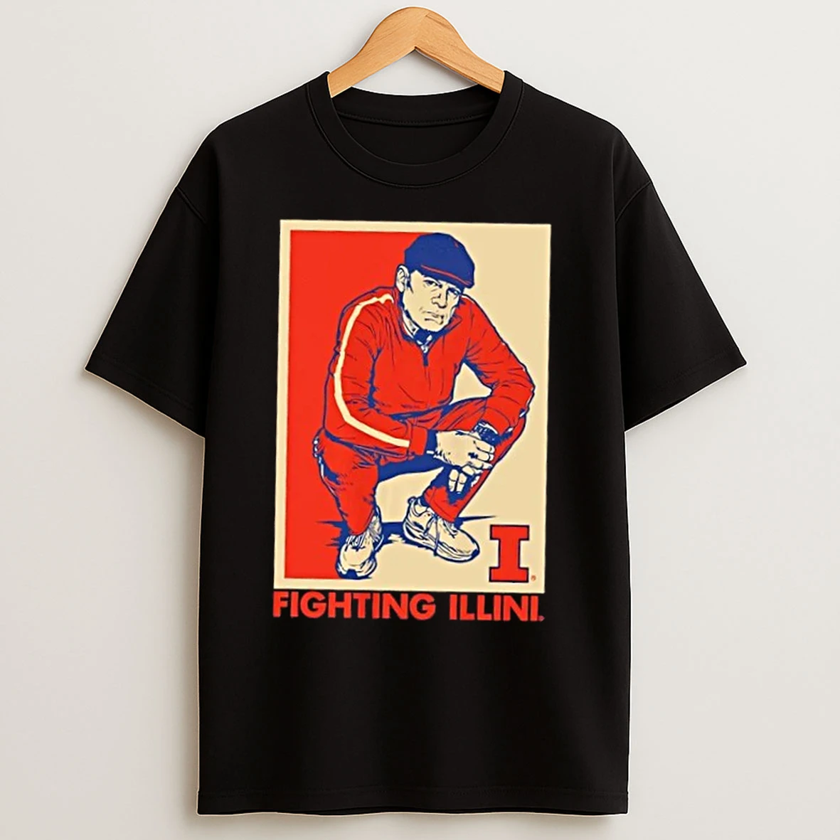 Classic Illinois Fighting Illini Basketball Track Suit Underwood T Shirts