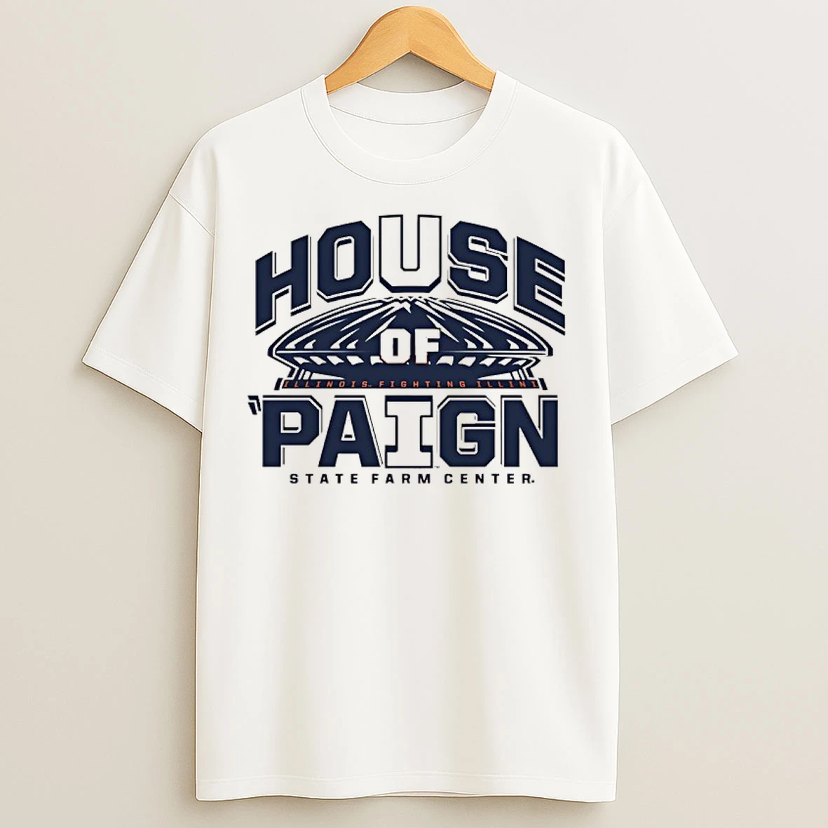 Classic Illinois Fighting Illini House Of Paign State Farm Center T Shirts