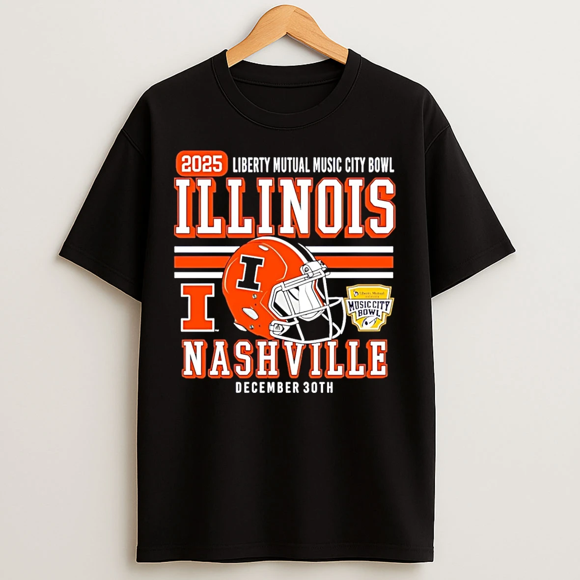 Classic Illinois Fighting Illini Football 2025 Music City Bowl T Shirts