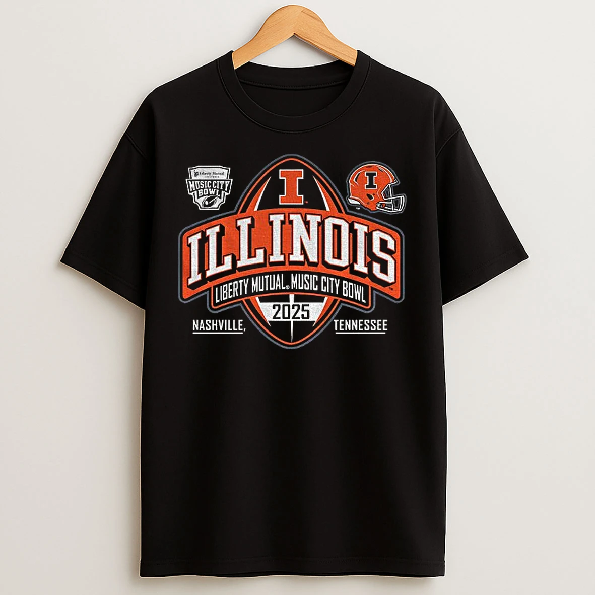 Classic Illinois Fighting Illini Football Liberty Mutual 2025 Music City Bowl Nashville Tennessee T Shirts