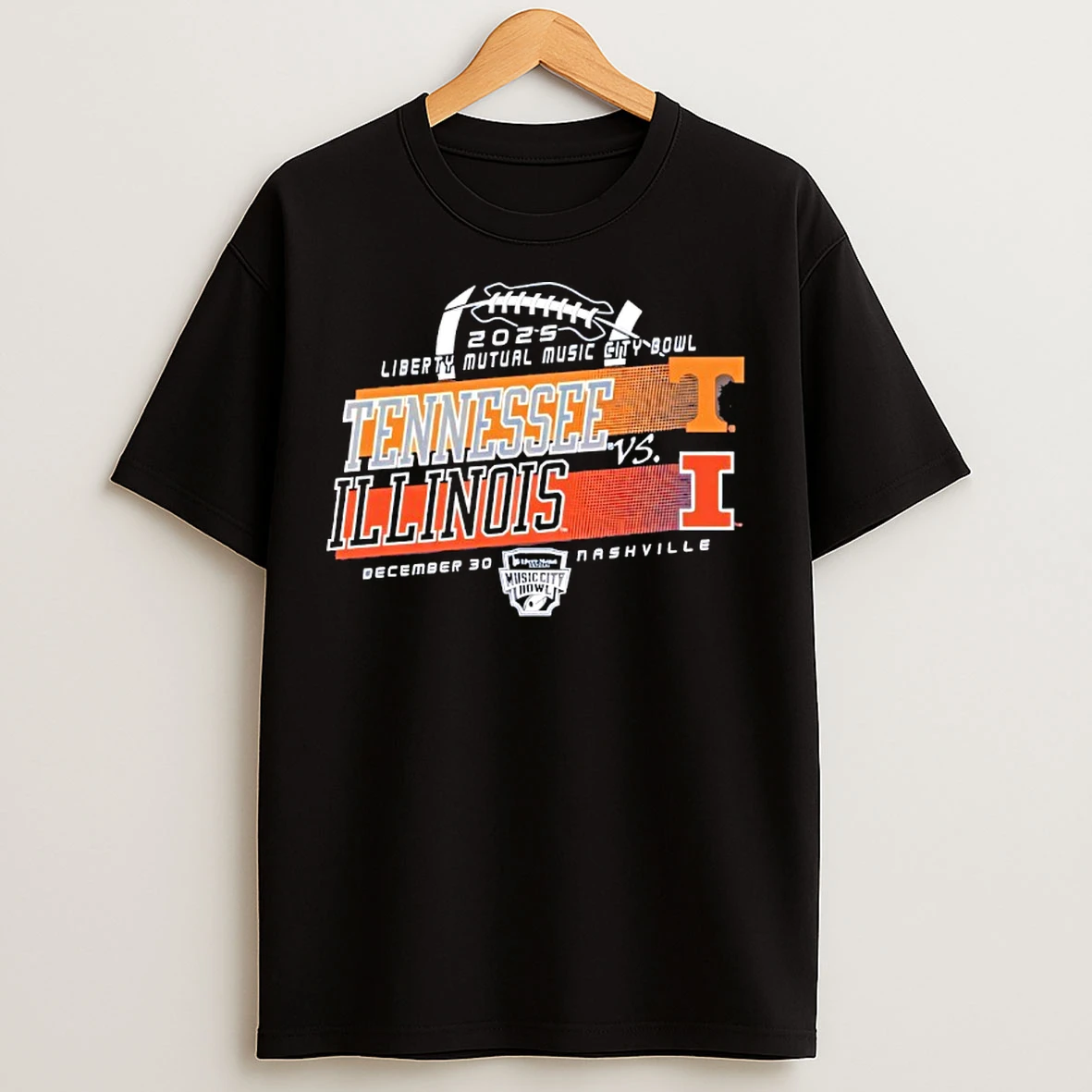 Classic Illinois Football 2025 Liberty Mutual Music City Bowl T Shirts