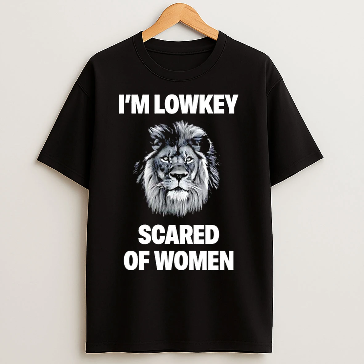 Classic Im Lowkey Scared Of Women Lion Graphic T Shirts