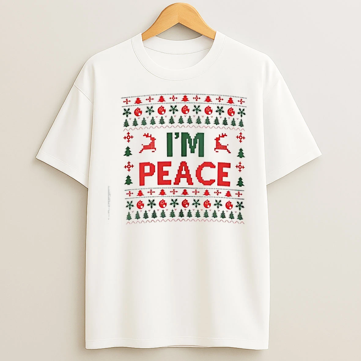 Classic Im Peace Ugly Christmas T Shirts