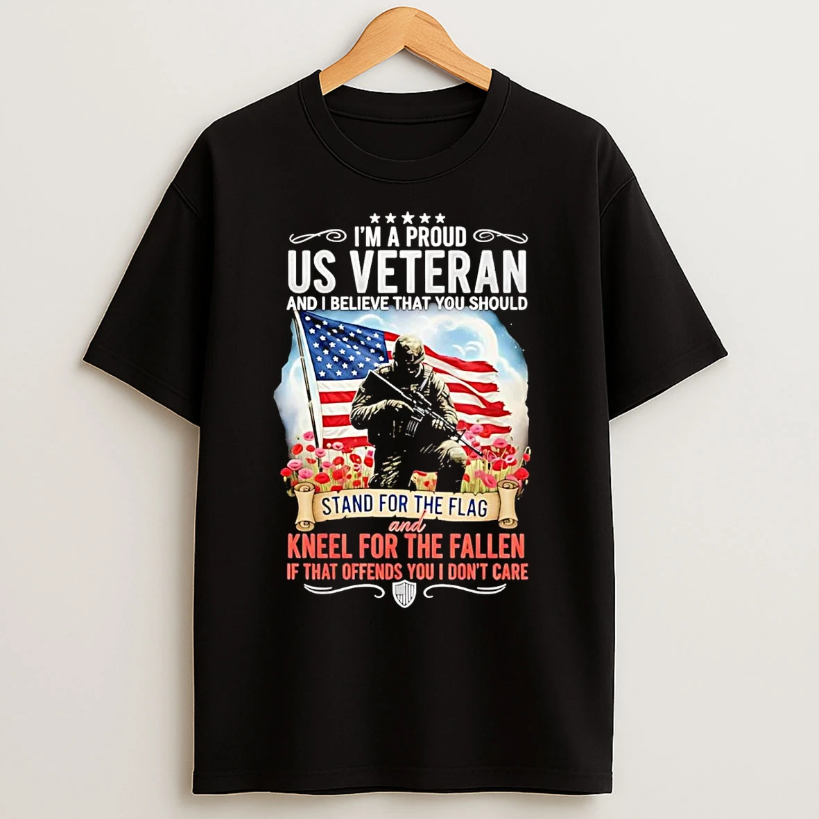 Classic Im A Proud Us Veteran I Believe That You Should Stand For Us Flag T Shirts