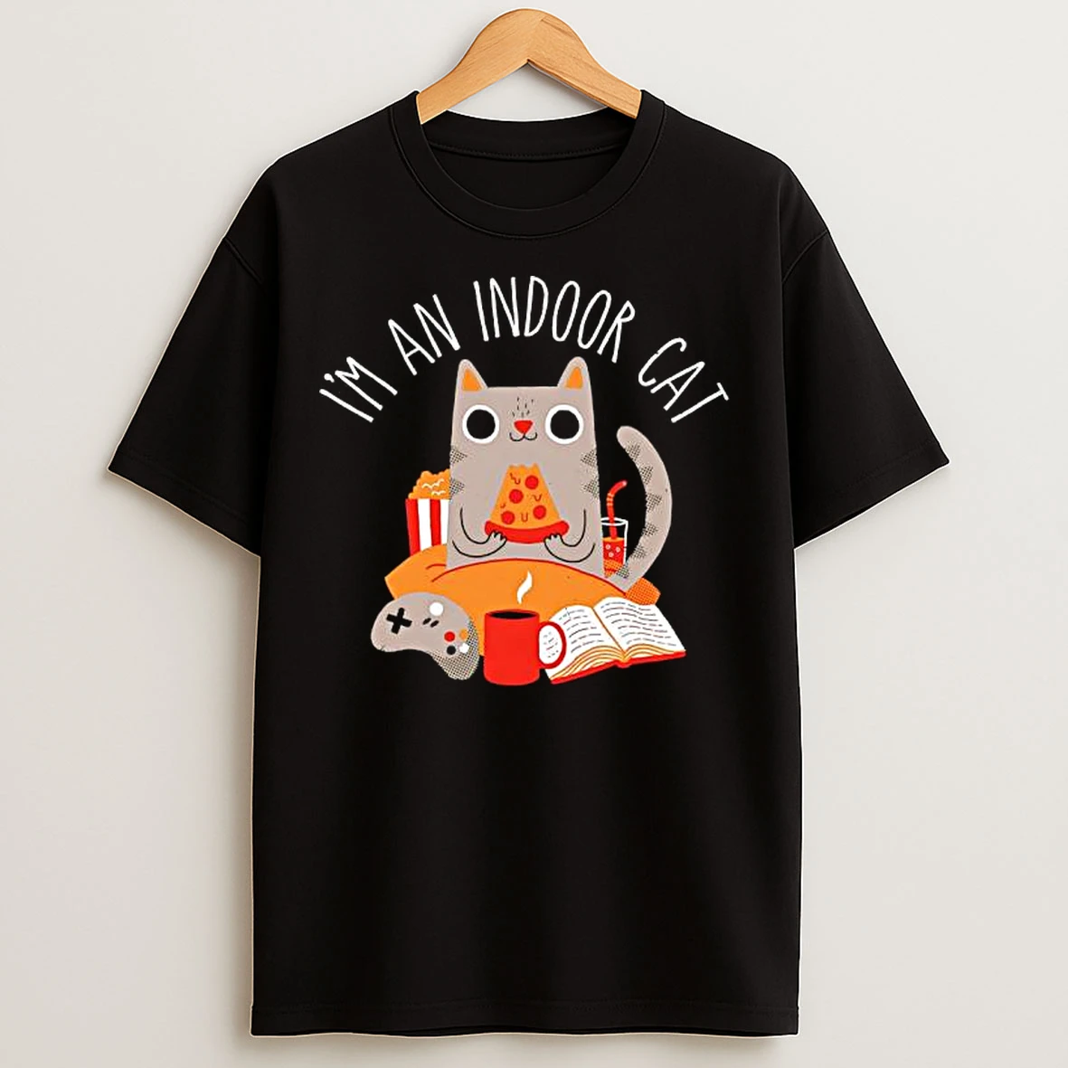 Classic Im An Indoor Cat Graphic T Shirts