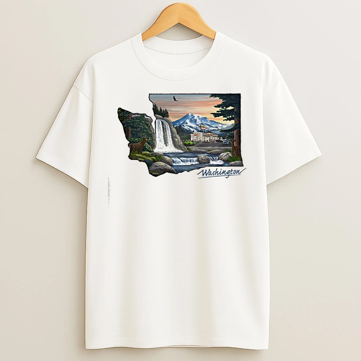 Classic In N Out Burger In Mount St Helens Washington T Shirts