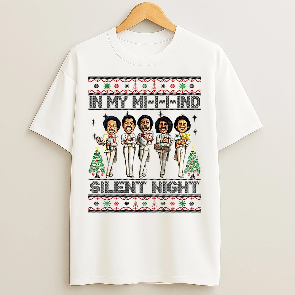 Classic In My Mind Silent Night African American Merry Christmas T Shirts