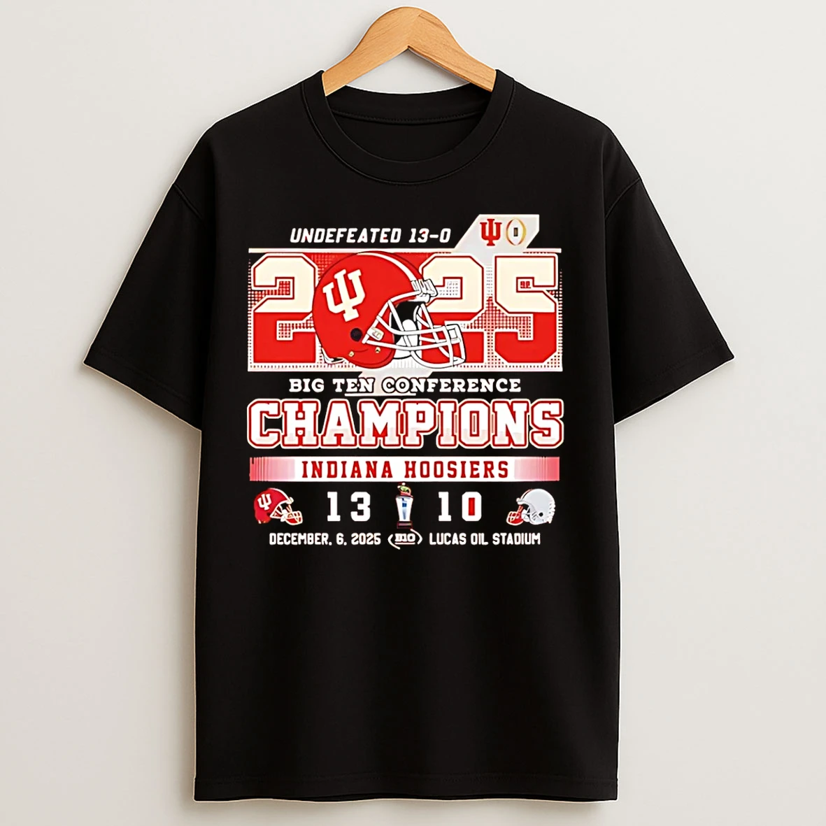 Classic Indiana 2025 Big Ten Champions 13 10 Score Hirt T Shirts