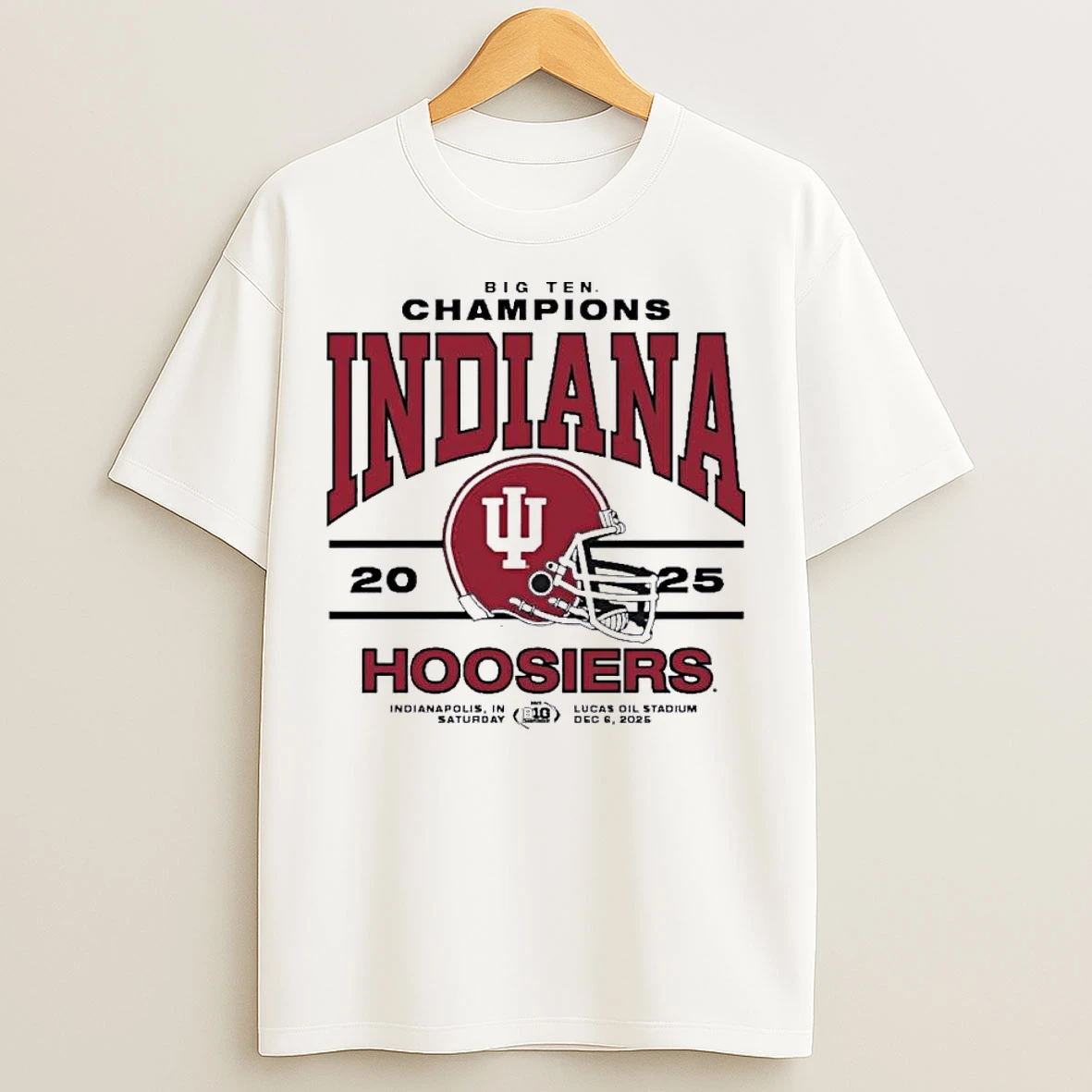 Classic Indiana 2025 Big Ten Champs Helmet T Shirts