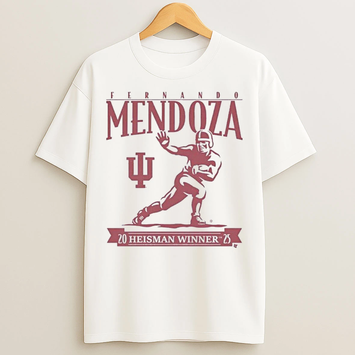 Classic Indiana Football Fernando Mendoza Heisman Trophy Winner T Shirts
