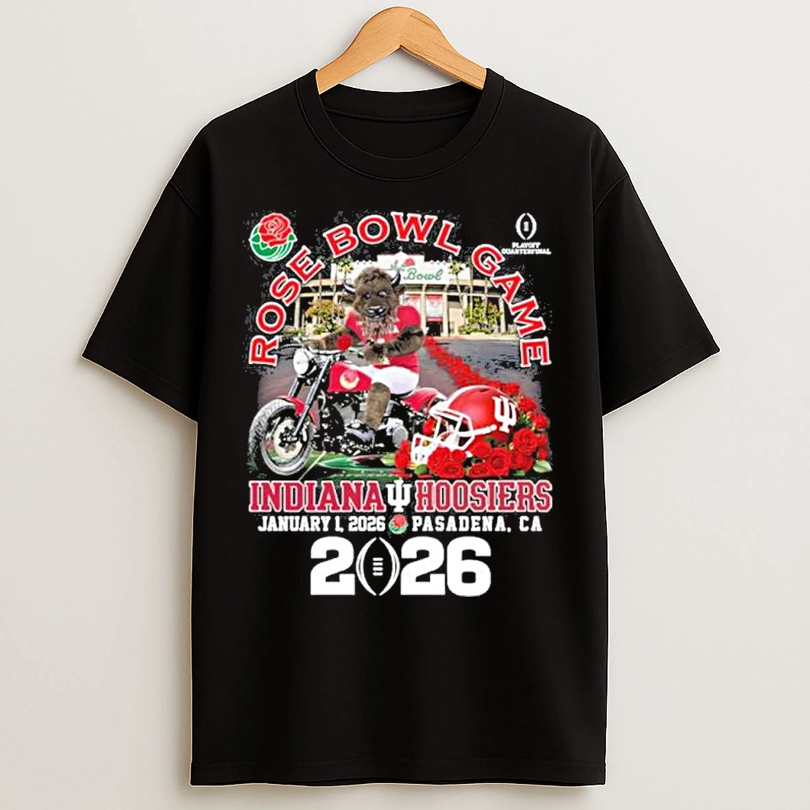 Classic Indiana Football Mascot Rose Bowl 2026 Pasadena Ca T Shirts