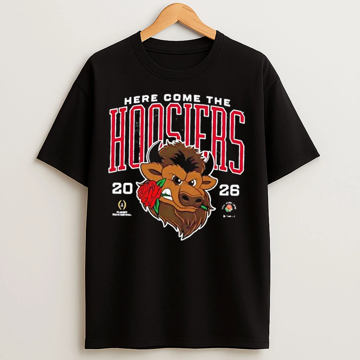 Classic Indiana Here Come The Hoosiers 2026 Rose Bowl T Shirts