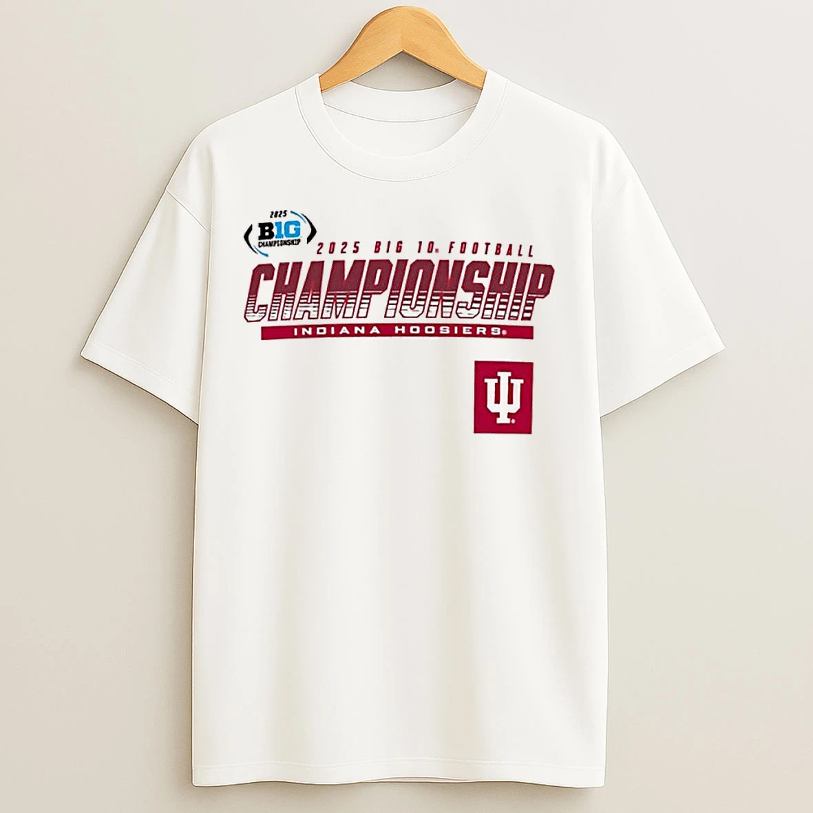 Classic Indiana Hoosiers 2025 Big 10 Football Championship Bound T Shirts