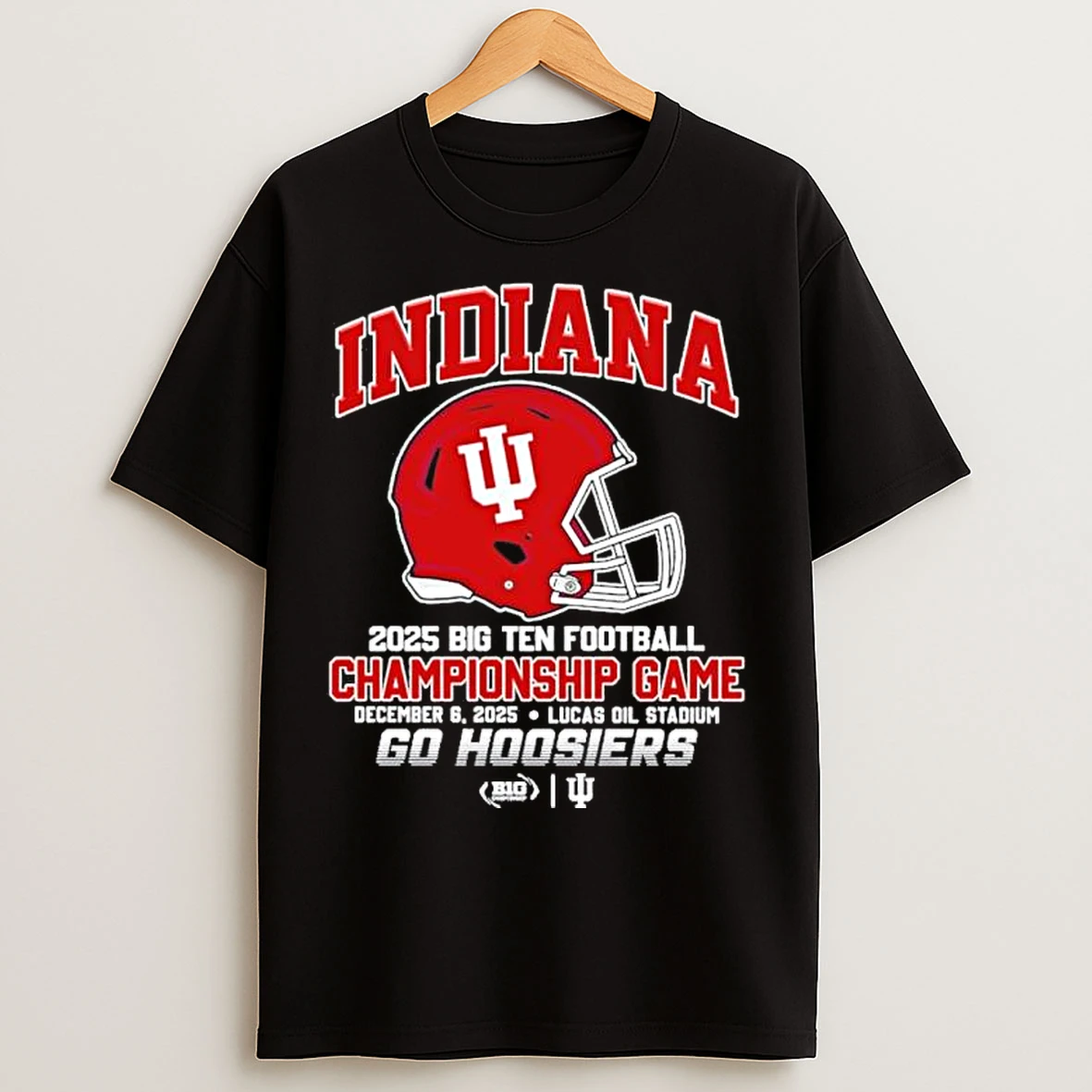 Classic Indiana Hoosiers 2025 Big 10 Football Championship Game Go Hoosiers T Shirts
