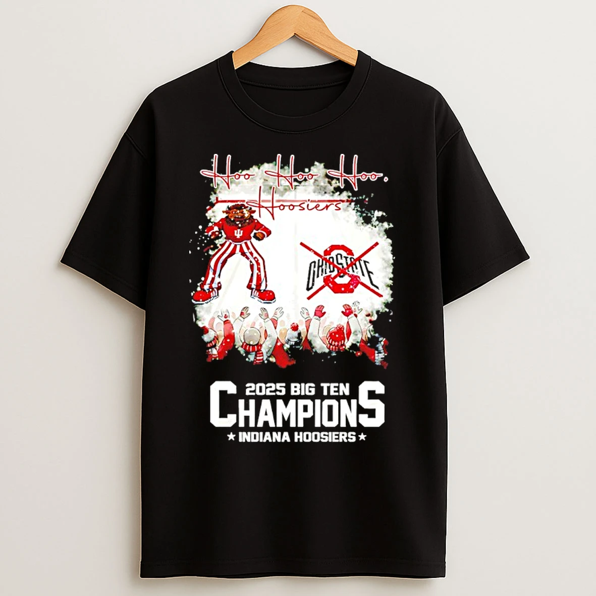 Classic Indiana Hoosiers 2025 Big Ten Champions Hoo Hoo Hoo Hoosiers T Shirts
