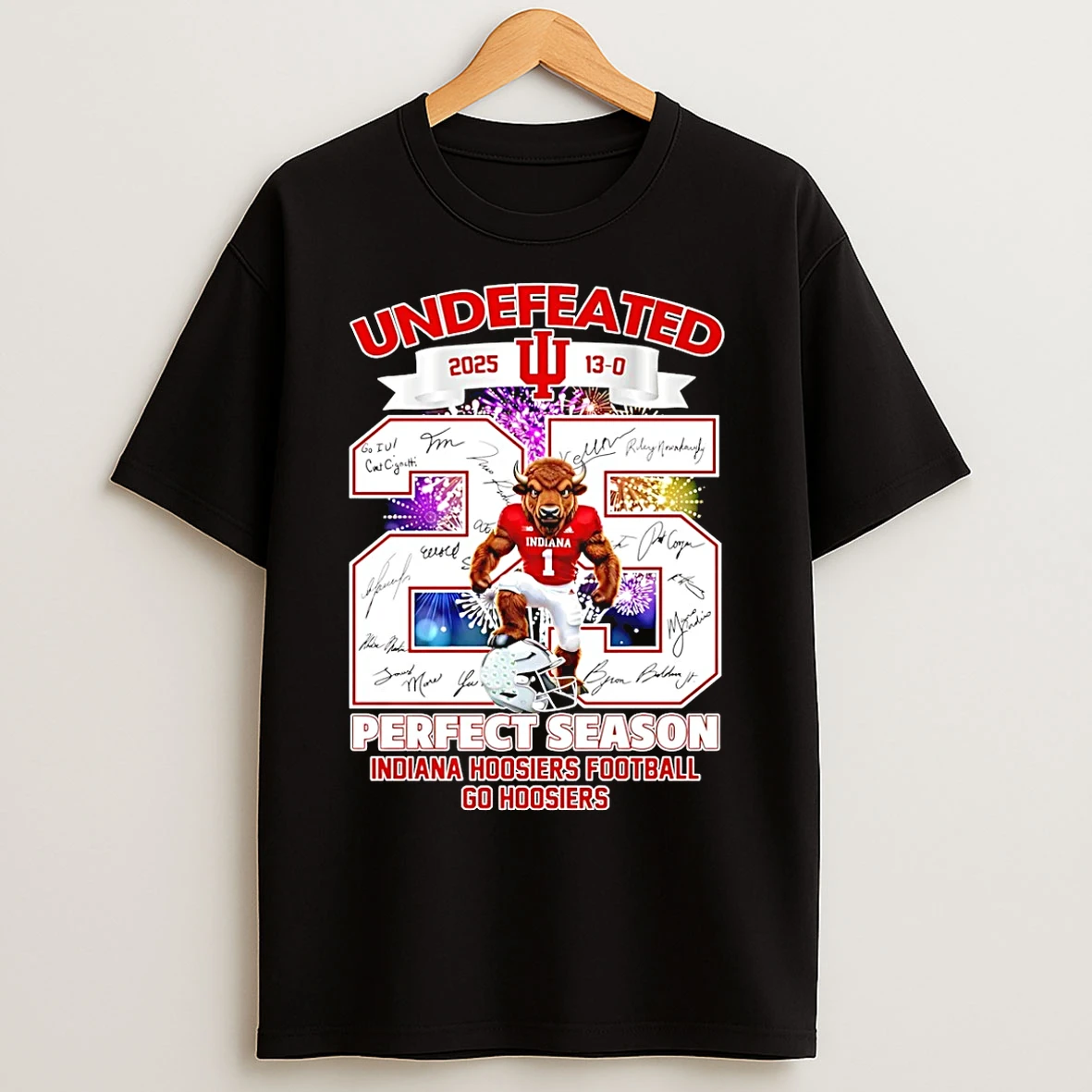 Classic Indiana Hoosiers 2025 Big Ten Champions Undefeated Perfect Season T Shirts