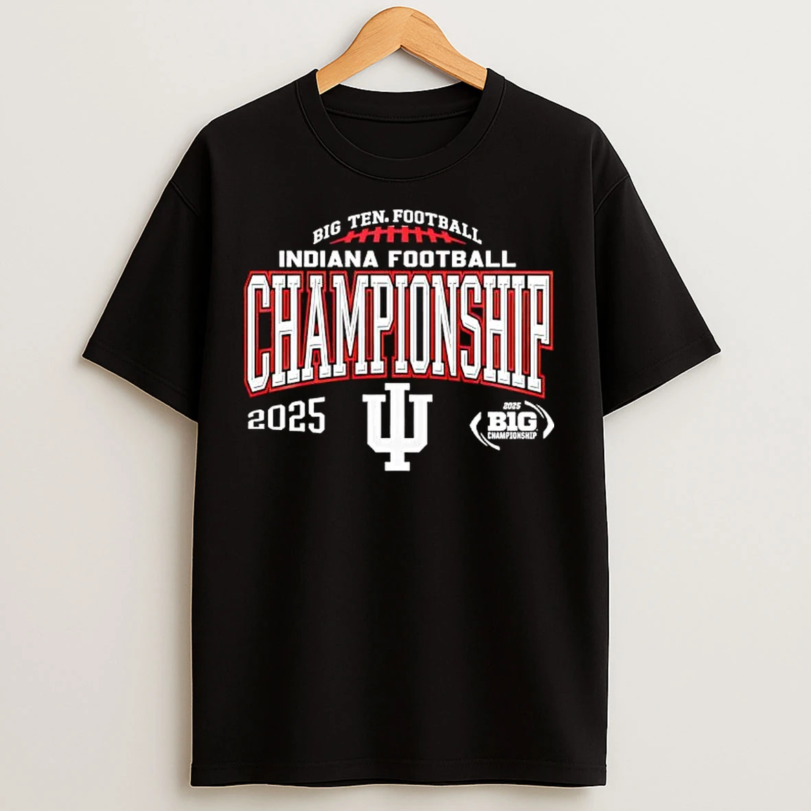 Classic Indiana Hoosiers 2025 Big Ten Football Champions Endzone Speed T Shirts