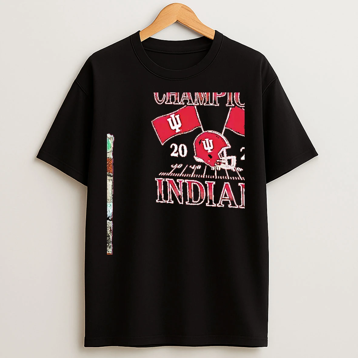 Classic Indiana Hoosiers 2025 Big Ten Football Champions Flags Red T Shirts