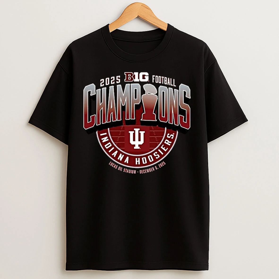 Classic Indiana Hoosiers 2025 Big Ten Football Champions Locker Room T Shirts