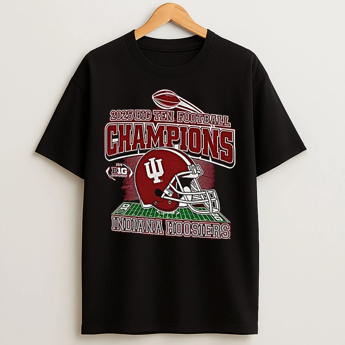 Classic Indiana Hoosiers 2025 Big Ten Football Champions Logo T Shirts