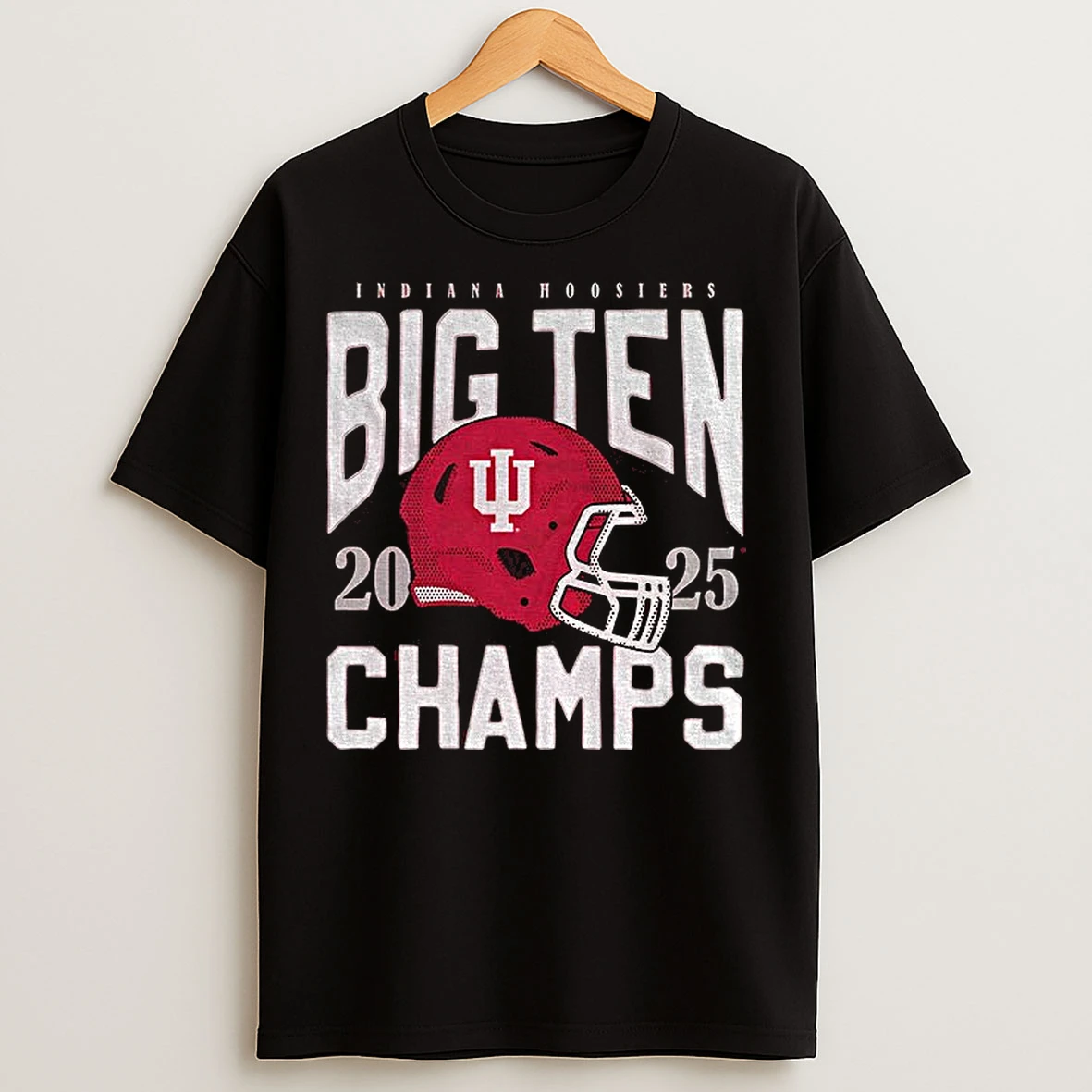 Classic Indiana Hoosiers 2025 Big Ten Football Champs Helmet T Shirts