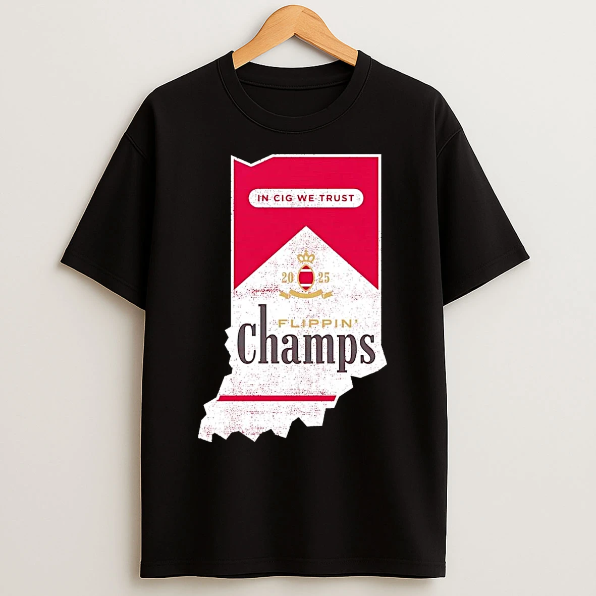Classic Indiana Hoosiers 2025 Flippin Champs In Cig We Trust T Shirts
