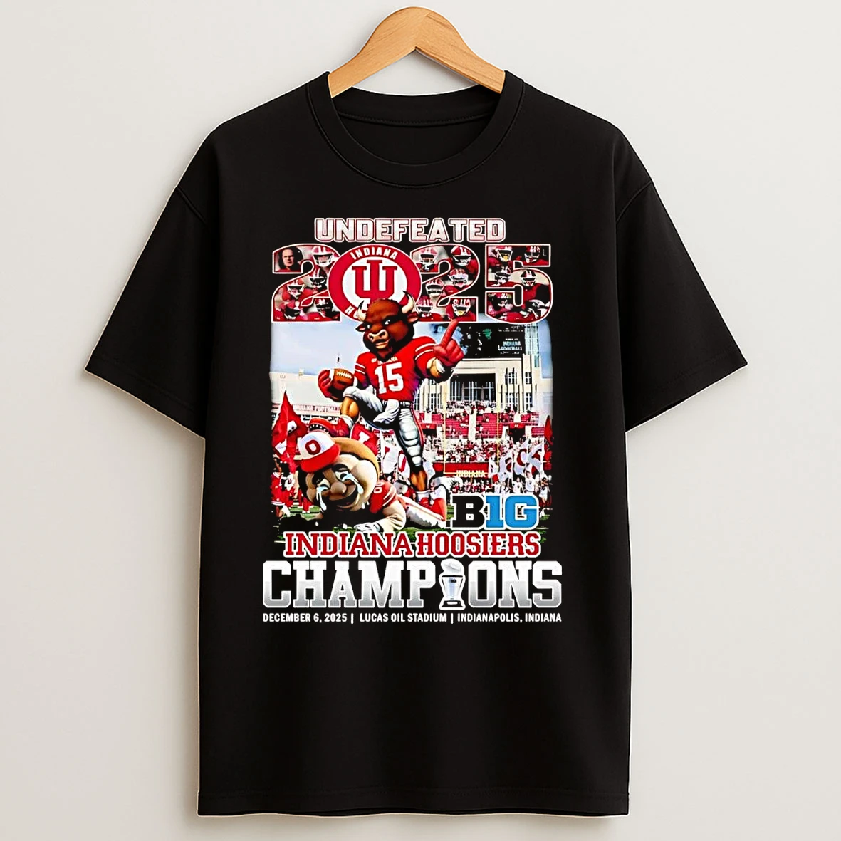 Classic Indiana Hoosiers 2025 Undefeated Big Ten Champions T Shirts