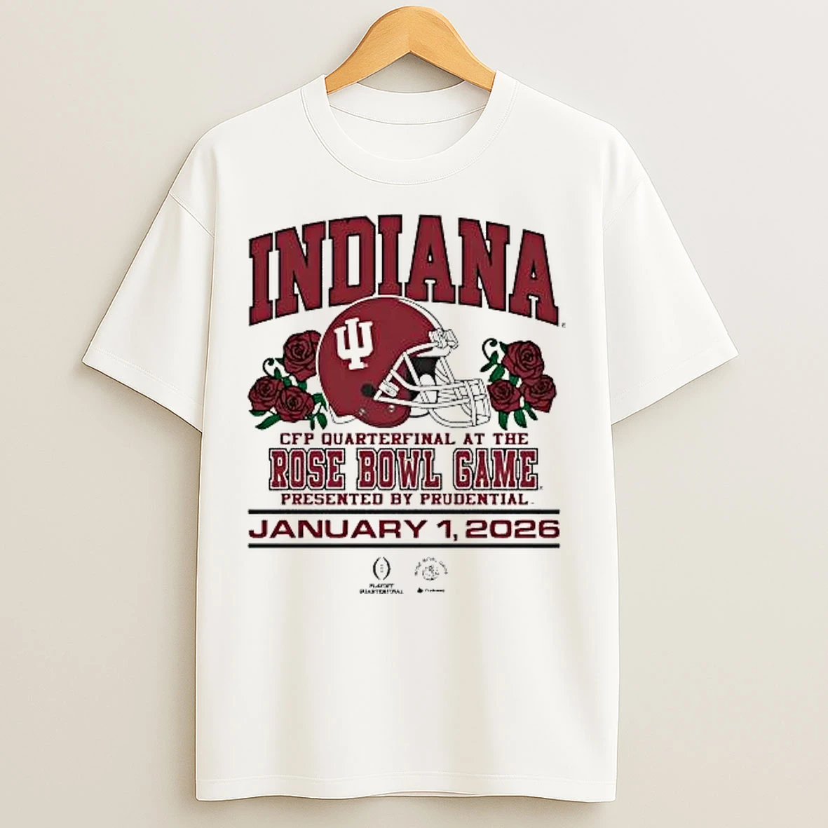 Classic Indiana Hoosiers 2026 Cfp Quarterfinal At The Rose Bowl Game Helmet T Shirts