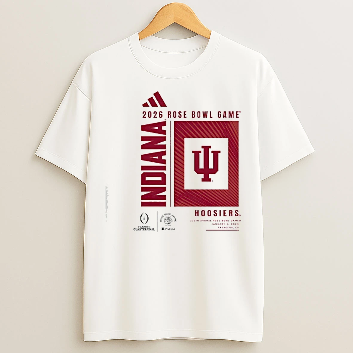 Classic Indiana Hoosiers 2026 Rose Bowl Game Playoff Quarterfinal T Shirts