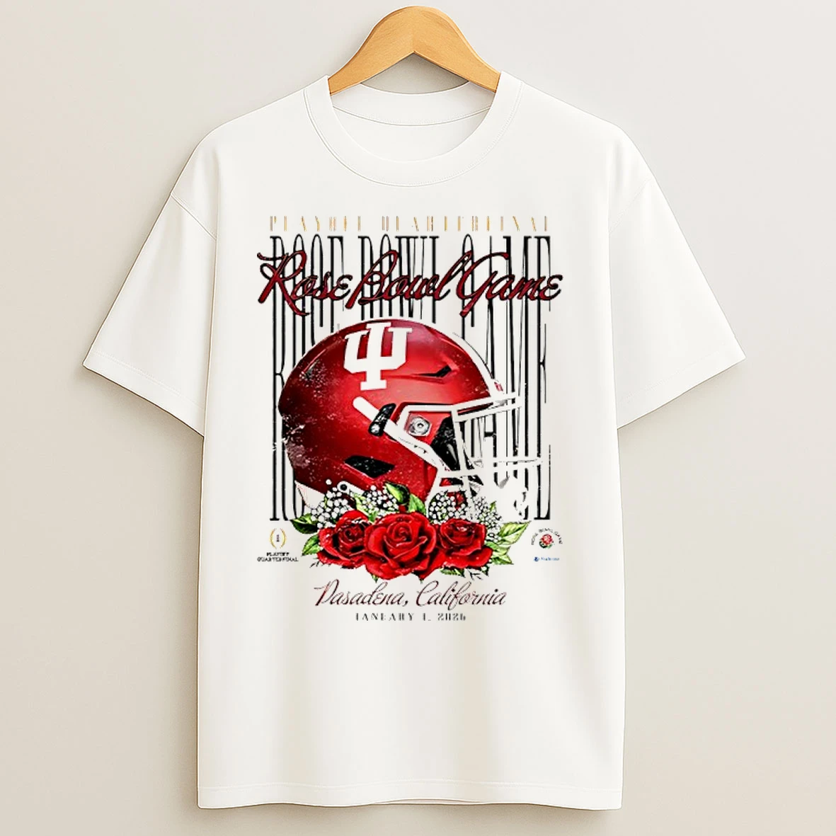 Classic Indiana Hoosiers 2026 Rose Bowl Game Helmet T Shirts